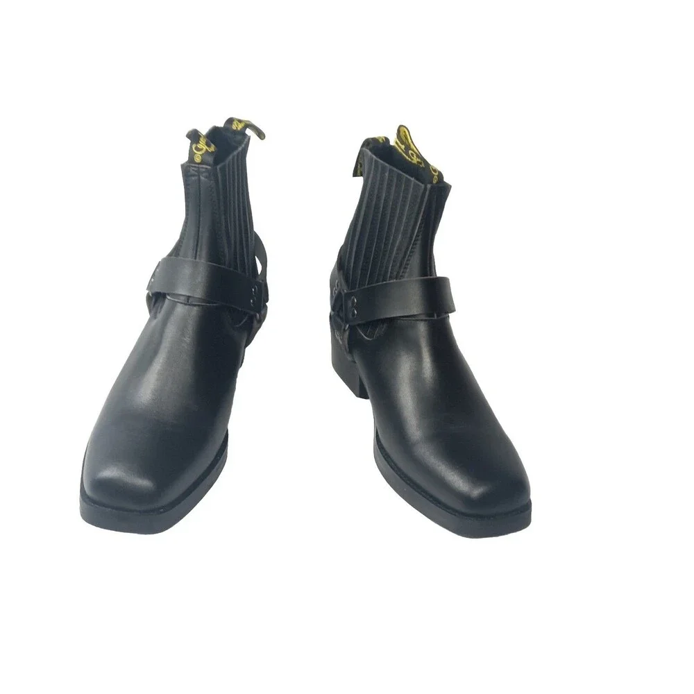 Good Guys DUKE Vegan Leather Cowboy Boots Mens Size 13 US /46 EU Black